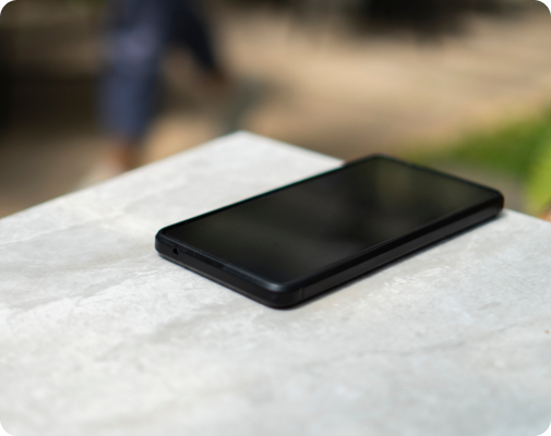 Smartphones posé sur une table